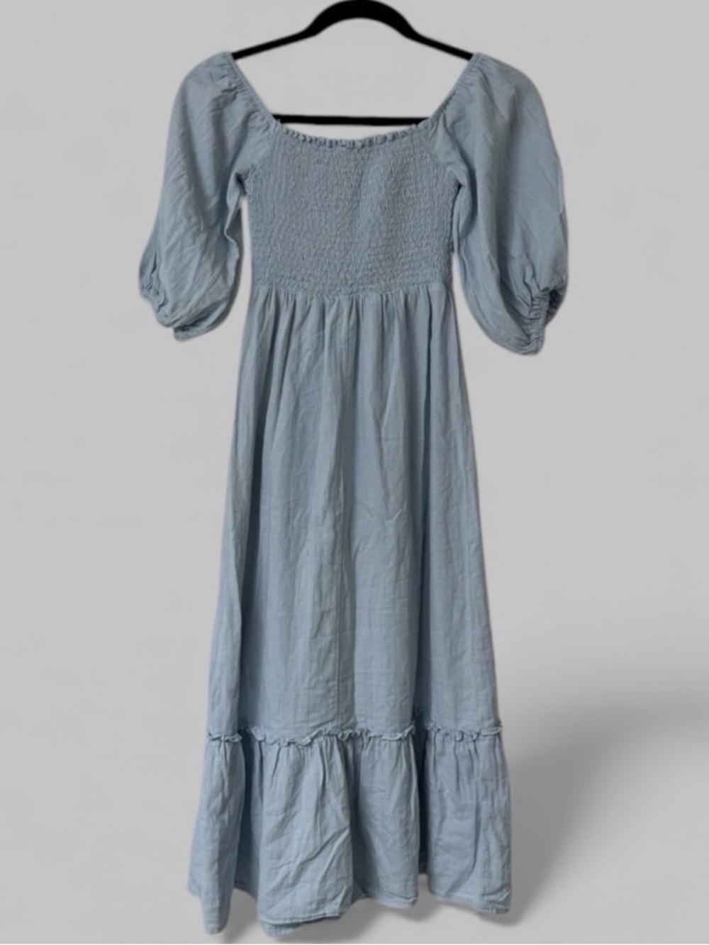 Lulus Light Blue Cotton Maxi Dress - Picture 3 of 6